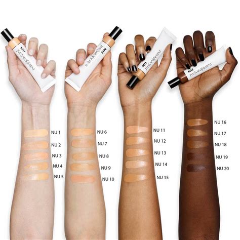 nu bare tint ysl|nu skin tinted moisturizer swatches.